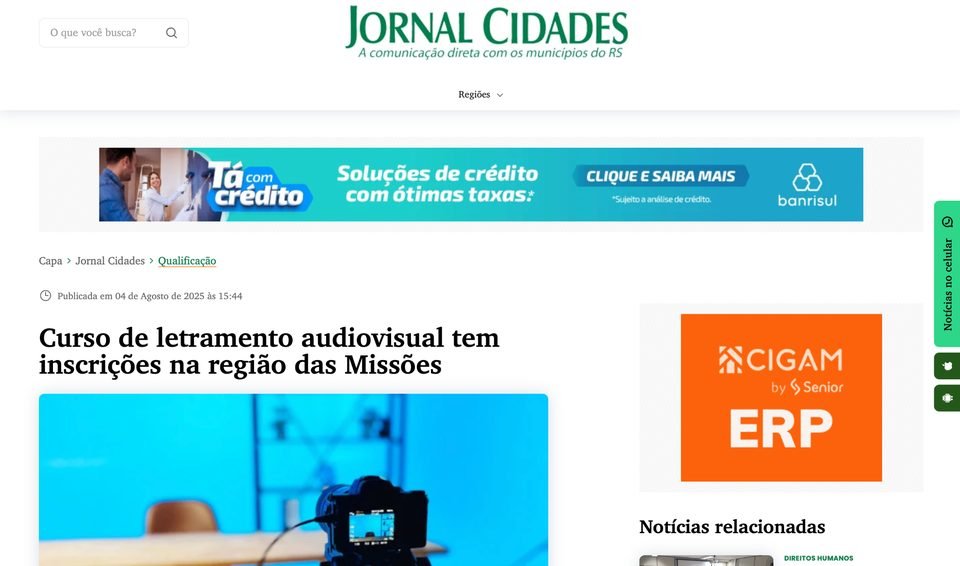 Evidência documental da publicação