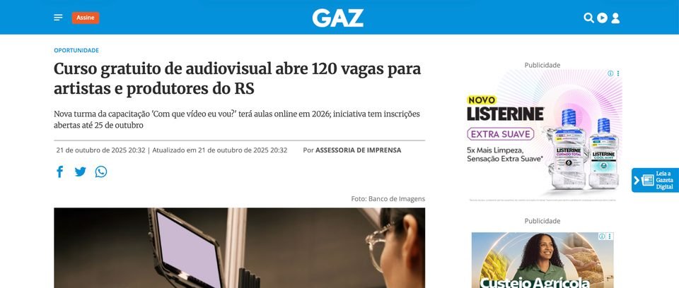 Evidência documental da publicação