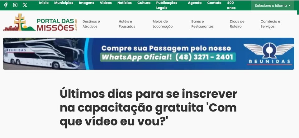 Evidência documental da publicação
