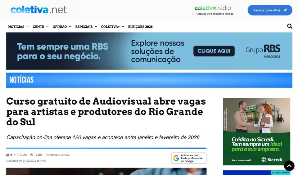Evidência documental da publicação